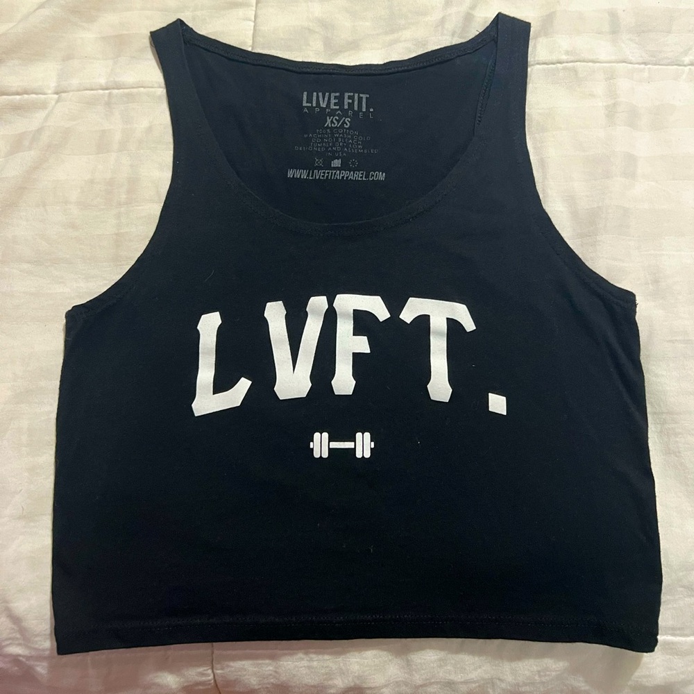 Live Fit. Apparel crop tank